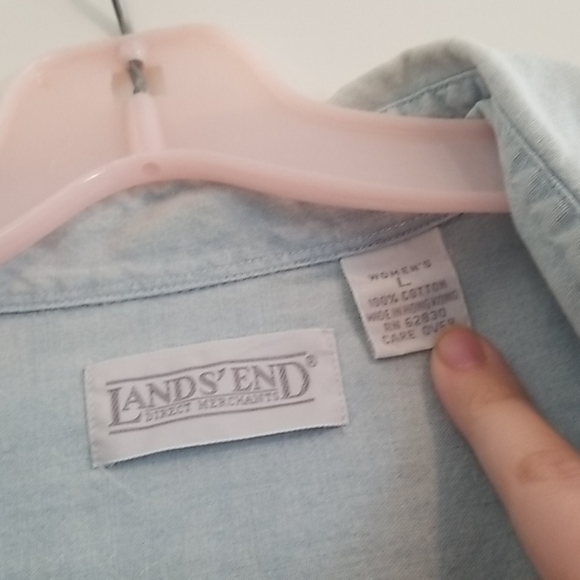 Land's End blue button down - Picture 2 of 7